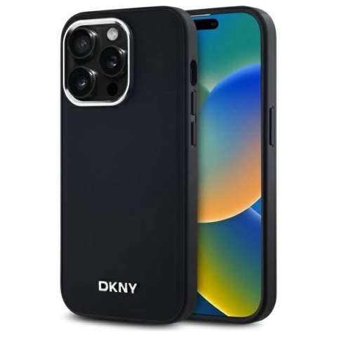 Etui DKNY Plain Logo MagSafe na iPhone 14 Pro - czarne Etui DKNY Plain Logo MagSafe na iPhone 14 Pro - czarne