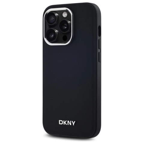 Etui DKNY Plain Logo MagSafe na iPhone 14 Pro - czarne Etui DKNY Plain Logo MagSafe na iPhone 14 Pro - czarne