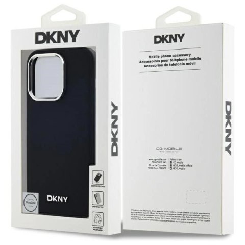 Etui DKNY Plain Logo MagSafe na iPhone 14 Pro - czarne Etui DKNY Plain Logo MagSafe na iPhone 14 Pro - czarne