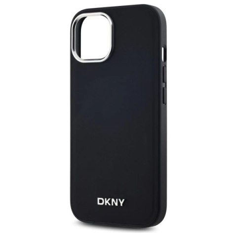 Etui DKNY Plain Logo MagSafe na iPhone 15 - czarne