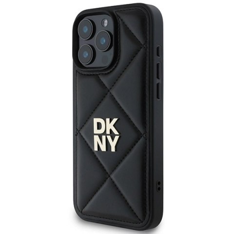 Etui DKNY Quilted Stack Logo na iPhone 16 Pro Max - czarne Etui DKNY Quilted Stack Logo na iPhone 16 Pro Max - czarne