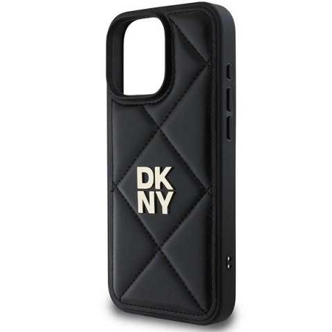 Etui DKNY Quilted Stack Logo na iPhone 16 Pro Max - czarne Etui DKNY Quilted Stack Logo na iPhone 16 Pro Max - czarne