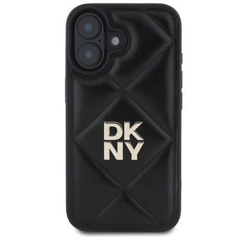 Etui DKNY Quilted Stack Logo na iPhone 16 - czarne Etui DKNY Quilted Stack Logo na iPhone 16 - czarne