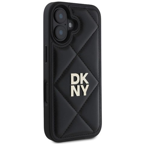 Etui DKNY Quilted Stack Logo na iPhone 16 - czarne Etui DKNY Quilted Stack Logo na iPhone 16 - czarne