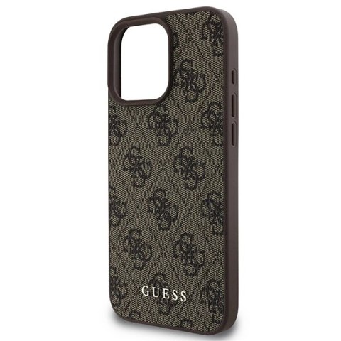 Etui Guess 4G Classic na iPhone 16 Pro Max - brązowe Etui Guess 4G Classic na iPhone 16 Pro Max - brązowe