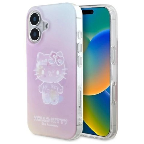 Etui Hello Kitty IML 50th Anniversary Magsafe na iPhone 16 - różowe Etui Hello Kitty IML 50th Anniversary Magsafe na iPhone 16 - różowe