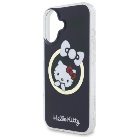 Etui Hello Kitty IML Fun bow Magsafe na iPhone 16 - czarne Etui Hello Kitty IML Fun bow Magsafe na iPhone 16 - czarne