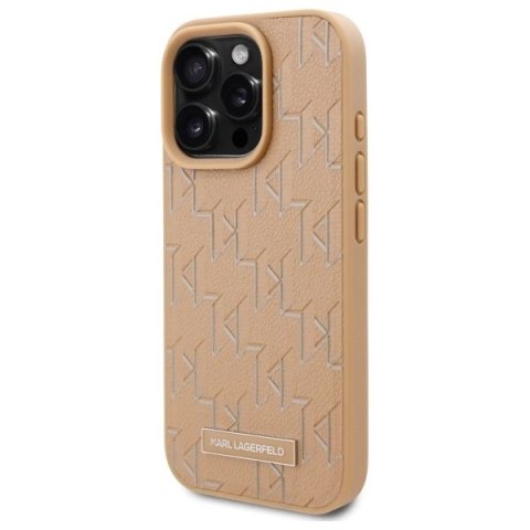Etui Karl Lagerfeld Hot Stamp Magsafe na iPhone 16 Pro Max - beżowe Etui Karl Lagerfeld Hot Stamp Magsafe na iPhone 16 Pro Max - beżowe