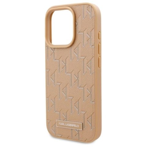 Etui Karl Lagerfeld Hot Stamp Magsafe na iPhone 16 Pro Max - beżowe Etui Karl Lagerfeld Hot Stamp Magsafe na iPhone 16 Pro Max - beżowe