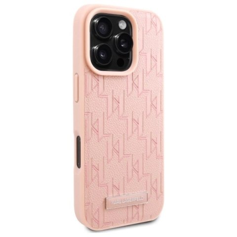 Etui Karl Lagerfeld Hot Stamp Magsafe na iPhone 16 Pro Max - różowe Etui Karl Lagerfeld Hot Stamp Magsafe na iPhone 16 Pro Max - różowe