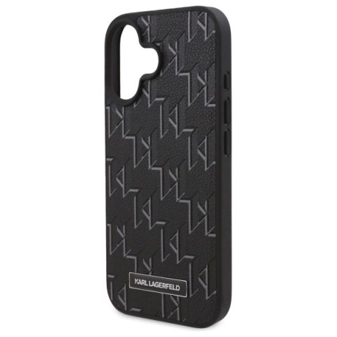 Etui Karl Lagerfeld Hot Stamp Magsafe na iPhone 16 - czarne Etui Karl Lagerfeld Hot Stamp Magsafe na iPhone 16 - czarne