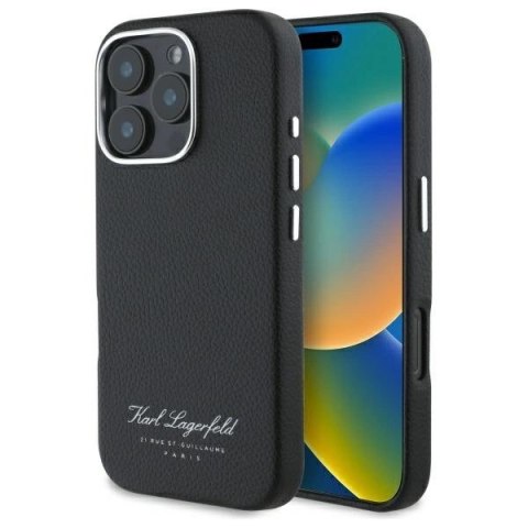 Etui Karl Lagerfeld Hotel RSG na iPhone 16 Pro - czarne Etui Karl Lagerfeld Hotel RSG na iPhone 16 Pro - czarne