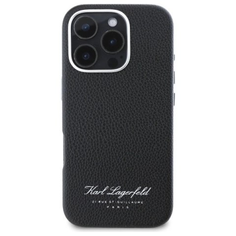 Etui Karl Lagerfeld Hotel RSG na iPhone 16 Pro - czarne Etui Karl Lagerfeld Hotel RSG na iPhone 16 Pro - czarne