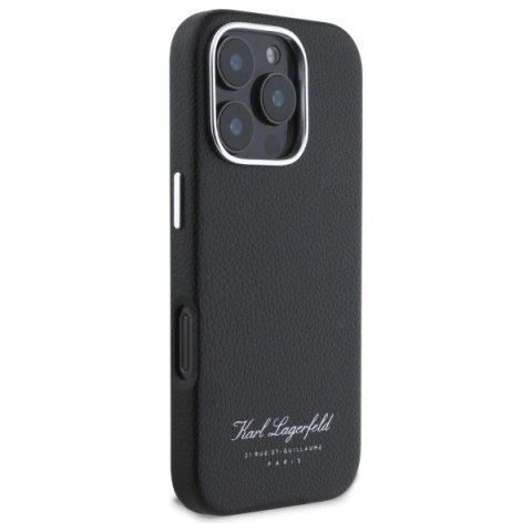 Etui Karl Lagerfeld Hotel RSG na iPhone 16 Pro - czarne Etui Karl Lagerfeld Hotel RSG na iPhone 16 Pro - czarne