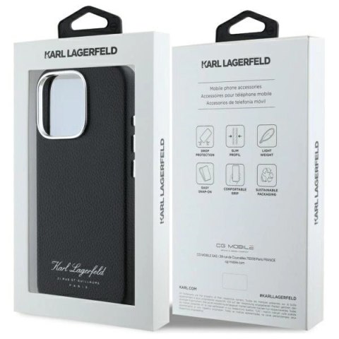 Etui Karl Lagerfeld Hotel RSG na iPhone 16 Pro - czarne Etui Karl Lagerfeld Hotel RSG na iPhone 16 Pro - czarne