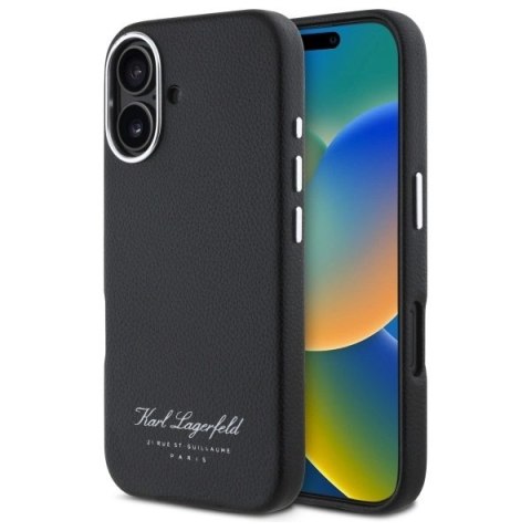 Etui Karl Lagerfeld Hotel RSG na iPhone 16 Pro - czarne Etui Karl Lagerfeld Hotel RSG na iPhone 16 Pro - czarne