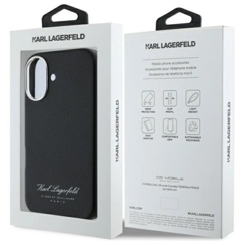 Etui Karl Lagerfeld Hotel RSG na iPhone 16 Pro - czarne Etui Karl Lagerfeld Hotel RSG na iPhone 16 Pro - czarne