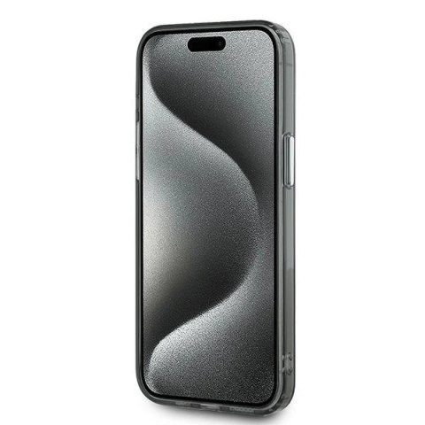 Etui Karl Lagerfeld IML Monogram Karl & Choupette Head MagSafe na iPhone 15 Pro - czarne Etui Karl Lagerfeld IML Monogram Karl & Choupette Head MagSafe na iPhone 15 Pro - czarne