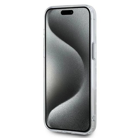 Etui Karl Lagerfeld IML Monogram Karl & Choupette Head MagSafe na iPhone 15 Pro - przezroczyste Etui Karl Lagerfeld IML Monogram Karl & Choupette Head MagSafe na iPhone 15 Pro - przezroczyste