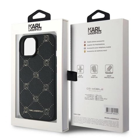 Etui Karl Lagerfeld Karl Head MagSafe na iPhone 15 Plus - czarne Etui Karl Lagerfeld Karl Head MagSafe na iPhone 15 Plus - czarne