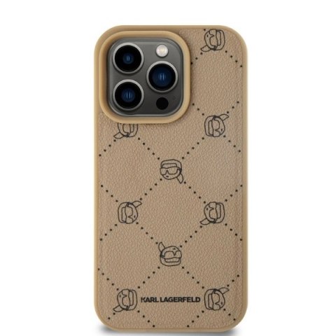 Etui Karl Lagerfeld Magsafe Karl Head na iPhone 15 Pro Max - beżowe Etui Karl Lagerfeld Magsafe Karl Head na iPhone 15 Pro Max - beżowe