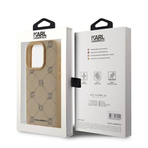 Etui Karl Lagerfeld Magsafe Karl Head na iPhone 15 Pro Max - beżowe Etui Karl Lagerfeld Magsafe Karl Head na iPhone 15 Pro Max - beżowe