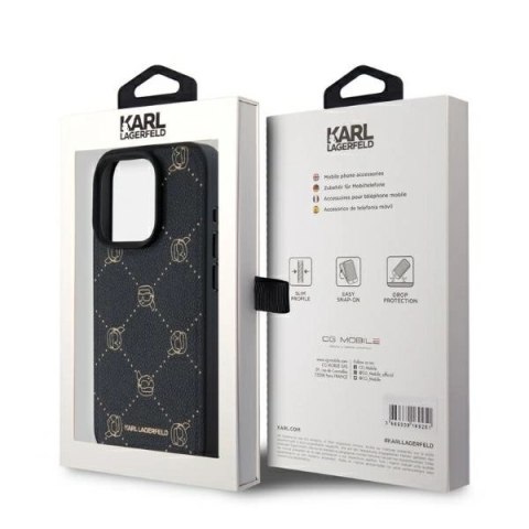 Etui Karl Lagerfeld Magsafe Karl Head na iPhone 15 Pro - czarne Etui Karl Lagerfeld Magsafe Karl Head na iPhone 15 Pro - czarne