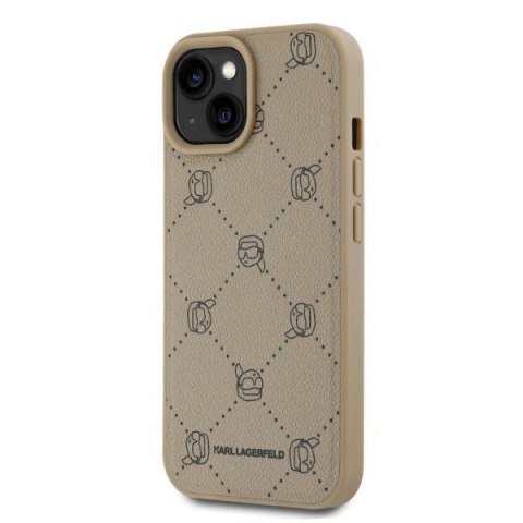 Etui Karl Lagerfeld Magsafe Karl Head na iPhone 15 - beżowe Etui Karl Lagerfeld Magsafe Karl Head na iPhone 15 - beżowe