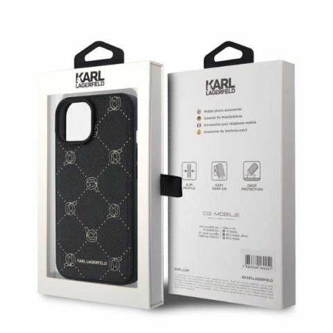 Etui Karl Lagerfeld Magsafe Karl Head na iPhone 15 - czarne Etui Karl Lagerfeld Magsafe Karl Head na iPhone 15 - czarne