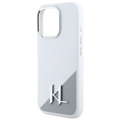 Etui Karl Lagerfeld Silicone Initial Logo na iPhone 16 Pro Max - białe Etui Karl Lagerfeld Silicone Initial Logo na iPhone 16 Pro Max - białe
