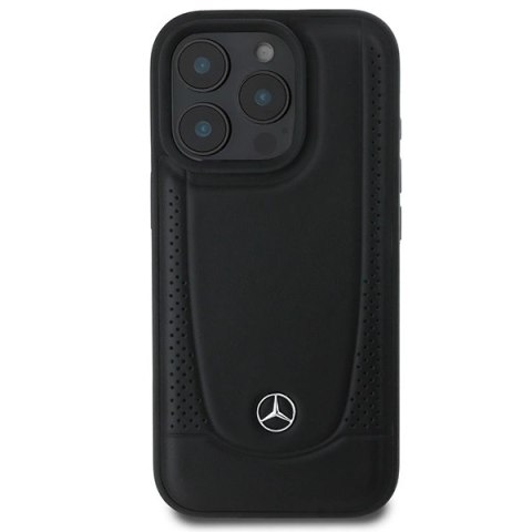 Etui Mercedes Leather Urban na iPhone 16 Pro - czarne