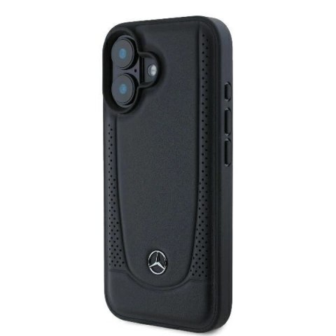 Etui Mercedes Leather Urban na iPhone 16 - czarne Etui Mercedes Leather Urban na iPhone 16 - czarne