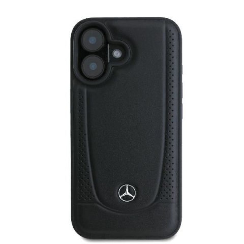 Etui Mercedes Leather Urban na iPhone 16 - czarne Etui Mercedes Leather Urban na iPhone 16 - czarne