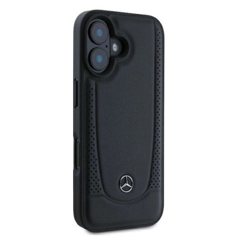 Etui Mercedes Leather Urban na iPhone 16 - czarne Etui Mercedes Leather Urban na iPhone 16 - czarne