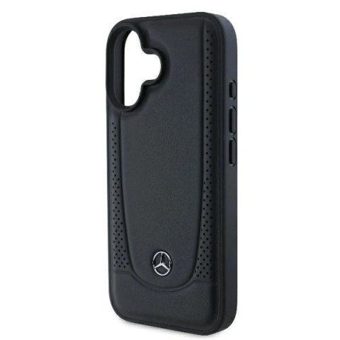 Etui Mercedes Leather Urban na iPhone 16 - czarne Etui Mercedes Leather Urban na iPhone 16 - czarne