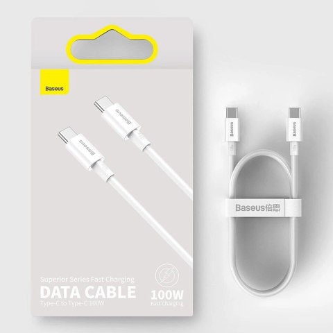 Kabel Baseus CATYS-C02 USB-C - USB-C PD QC FCP 100W 5A 2m - biały