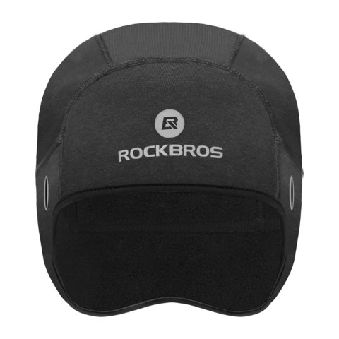 Czapka rowerowa Rockbros Dala zimowa pod kask z otworami na okulary - szara