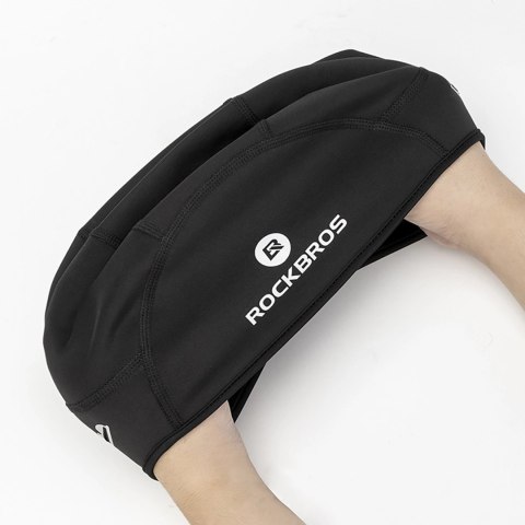 Czapka rowerowa Rockbros Dala zimowa pod kask z otworami na okulary - szara