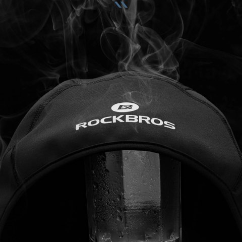 Czapka rowerowa Rockbros Dala zimowa pod kask z otworami na okulary - szara