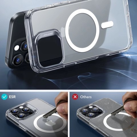 Etui ESR Classic Hybrid Halolock MagSafe + szkło hartowane na iPhone 16 Pro Max - półprzezroczyste Etui ESR Classic Hybrid Halolock MagSafe + szkło hartowane na iPhone 16 Pro Max - półprzezroczyste
