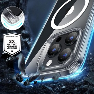 Etui ESR Classic Hybrid Halolock MagSafe + szkło hartowane na iPhone 16 Pro Max - przezroczyste