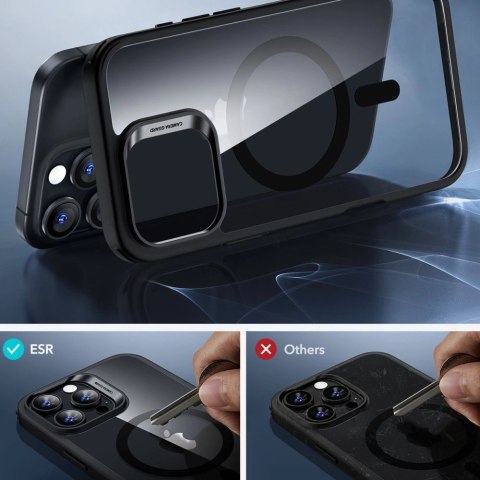 Etui ESR Classic Hybrid Halolock MagSafe + szkło hartowane na iPhone 16 Pro - przezroczyste z czarną ramką