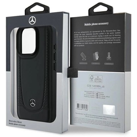 Etui Mercedes Leather Urban na iPhone 16 Pro Max - czarne