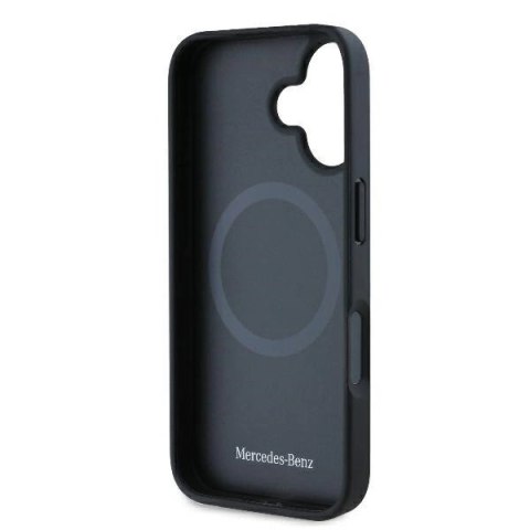 Etui Mercedes Smooth Leather MagSafe na iPhone 16 Plus - czarne Etui Mercedes Smooth Leather MagSafe na iPhone 16 Plus - czarne