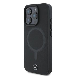 Etui Mercedes Smooth Leather MagSafe na iPhone 16 Pro Max - czarne
