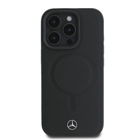 Etui Mercedes Smooth Leather MagSafe na iPhone 16 Pro - czarne