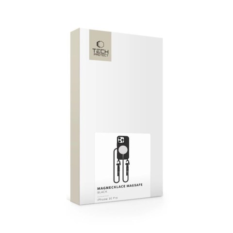 Etui Tech-Protect MagNecklace MagSafe ze smyczą na iPhone 16 Pro - czarne