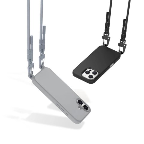 Etui Tech-Protect MagNecklace MagSafe ze smyczą na iPhone 16 Pro - szare