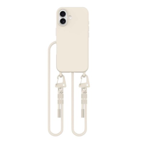 Etui Tech-Protect MagNecklace MagSafe ze smyczą na iPhone 16 - beżowe