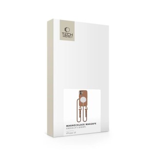 Etui Tech-Protect MagNecklace MagSafe ze smyczą na iPhone 16 - brązowe